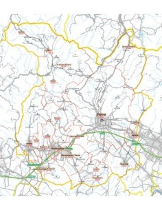 Carta stradale con CAP della provincia di Pistoia jpg