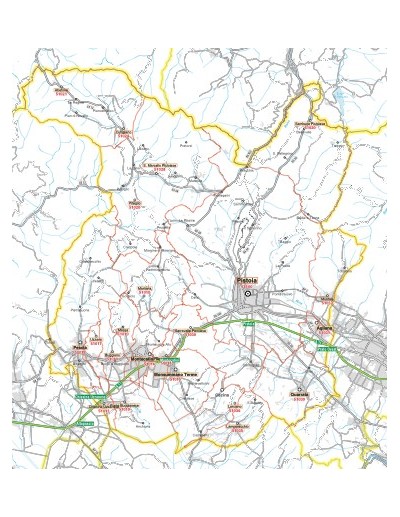 Carta stradale con CAP della provincia di...
