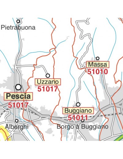 Carta stradale con CAP della provincia di...