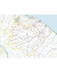 Carta stradale con CAP della provincia di Pesaro Urbino jpg