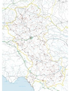 Carta stradale con CAP della provincia di Potenza jpg