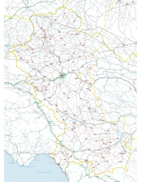 Carta stradale con CAP della provincia di Potenza jpg