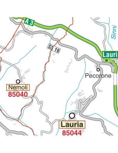 Carta stradale con CAP della provincia di...