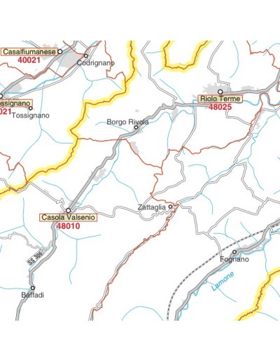 Carta stradale con CAP della provincia di...