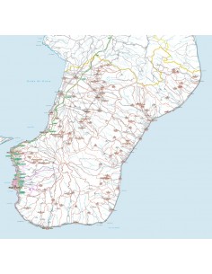 Carta stradale con CAP della provincia di Reggio di...