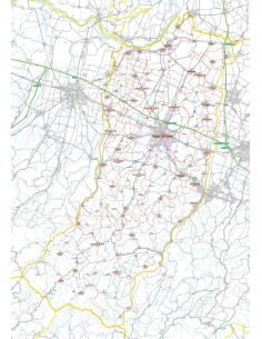 Carta stradale con CAP della provincia di Reggio...
