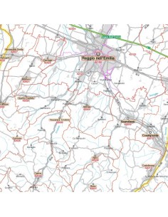 Carta stradale con CAP della provincia di Reggio... 2