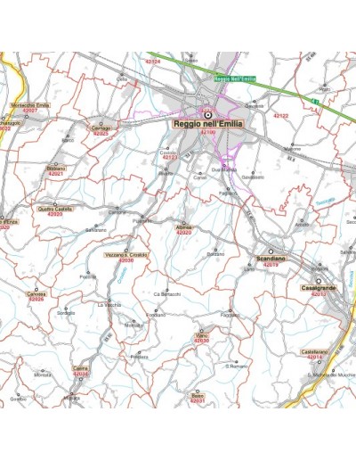 Carta stradale con CAP della provincia di...