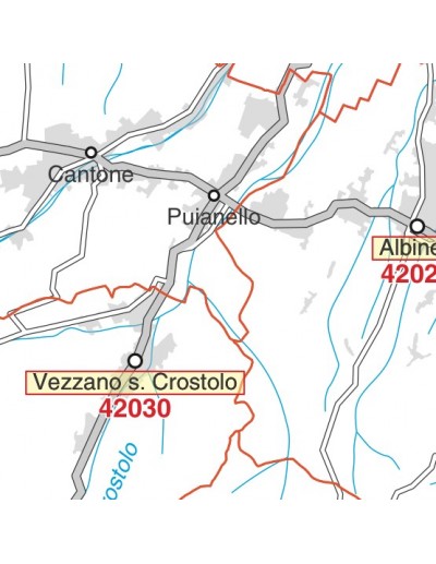 Carta stradale con CAP della provincia di...