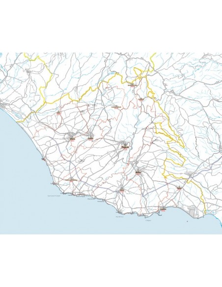 Carta stradale con CAP della provincia di Ragusa jpg