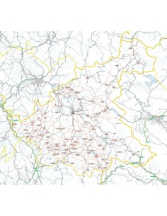 Carta stradale con CAP della provincia di Rieti jpg