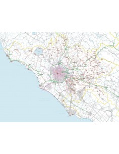 Carta stradale con CAP della provincia di Roma jpg