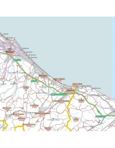 Carta stradale con CAP della provincia di...