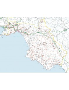 Carta stradale con CAP della provincia di Salerno jpg