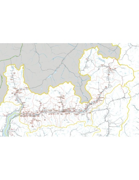 Carta stradale con CAP della provincia di Sondrio jpg
