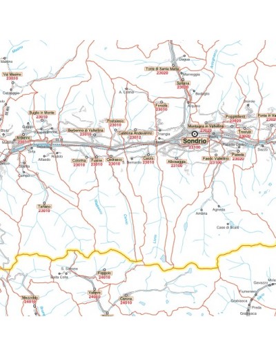 Carta stradale con CAP della provincia di...