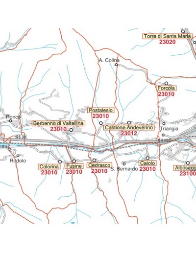 Carta stradale con CAP della provincia di...