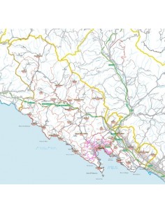 Carta stradale con CAP della provincia di La Spezia jpg