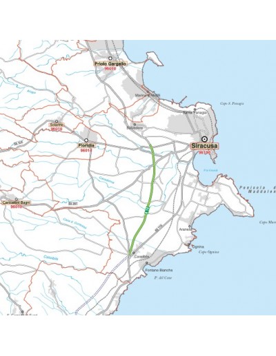 Carta stradale con CAP della provincia di...