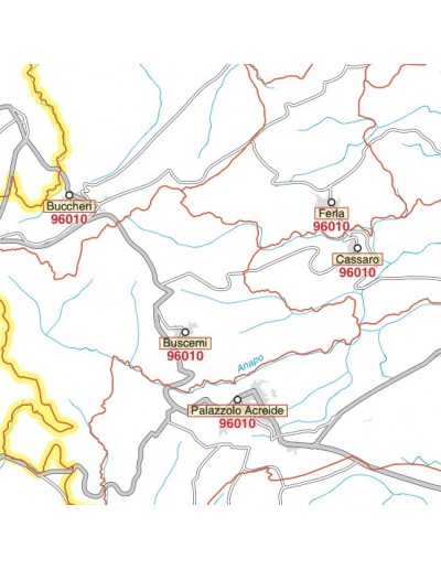 Carta stradale con CAP della provincia di...