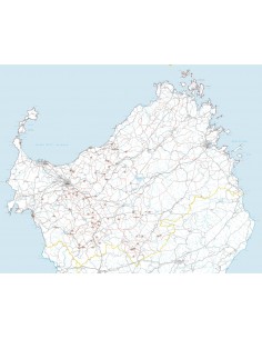 Carta stradale con CAP della provincia di Sassari jpg