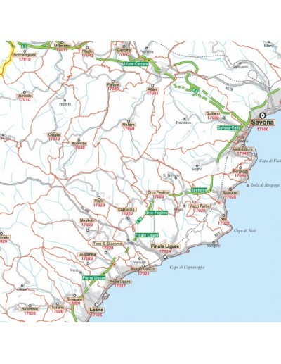 Carta stradale con CAP della provincia di...