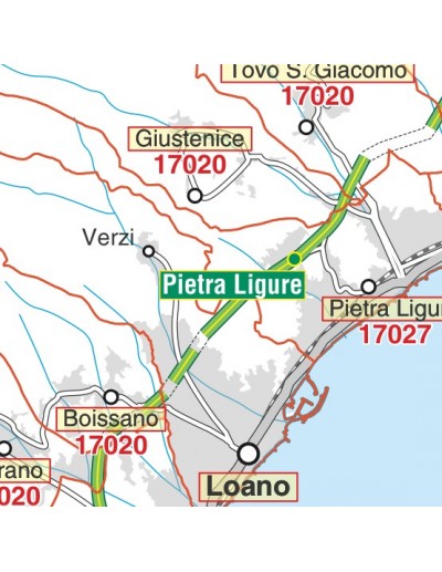 Carta stradale con CAP della provincia di...