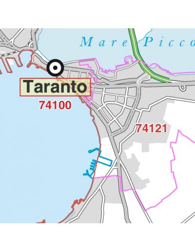 Carta stradale con CAP della provincia di...