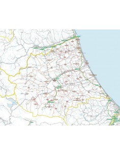 Carta stradale con CAP della provincia di Teramo jpg