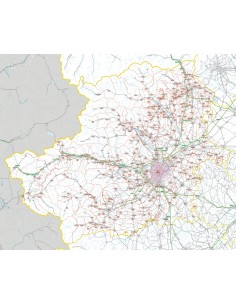 Carta stradale con CAP della provincia di Torino jpg
