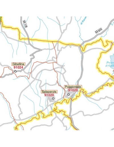 Carta stradale con CAP della provincia di...