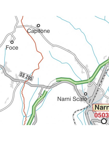 Carta stradale con CAP della provincia di Terni jpg