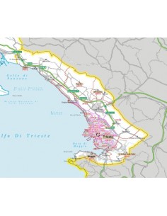 Carta stradale con CAP della provincia di Trieste jpg