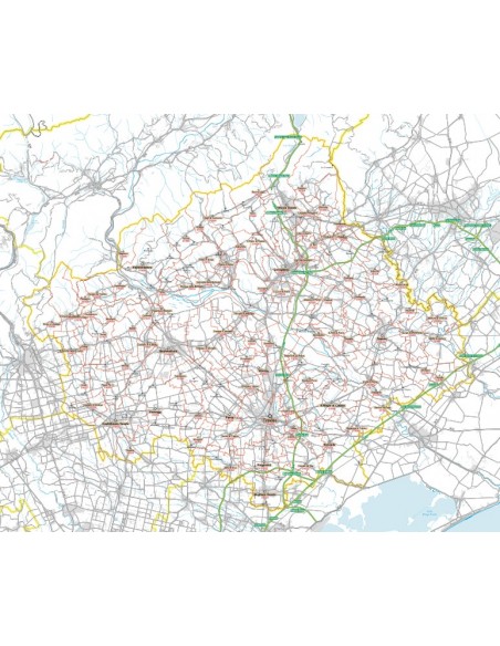 Carta stradale con CAP della provincia di Treviso jpg