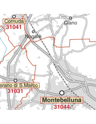 Carta stradale con CAP della provincia di...