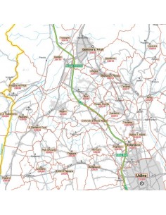 Carta stradale con CAP della provincia di Udine jpg 2