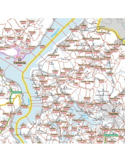Carta stradale con CAP della provincia di...
