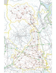 Carta stradale con CAP della provincia di Vercelli jpg