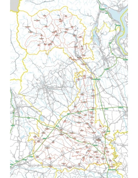 Carta stradale con CAP della provincia di Vercelli jpg