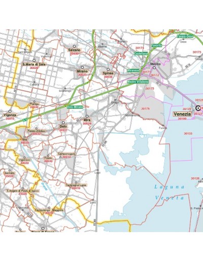 Carta stradale con CAP della provincia di...