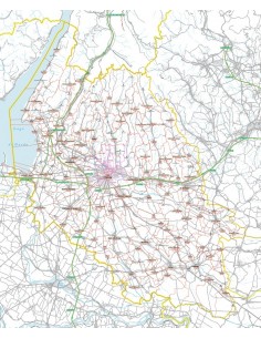 Carta stradale con CAP della provincia di Verona jpg