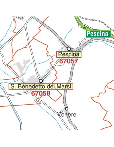 Carta stradale con CAP dell'Abruzzo jpg