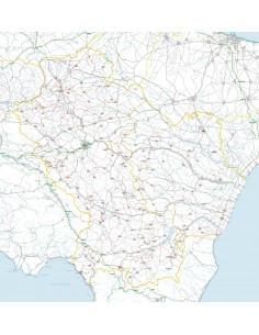 Carta stradale con CAP della Basilicata jpg