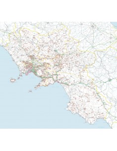 Carta stradale con CAP della Campania jpg