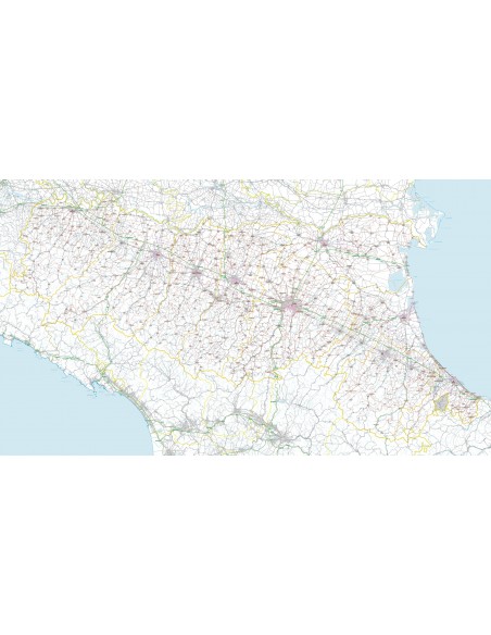 Carta stradale con CAP dell'Emilia Romagna jpg