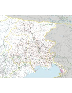 Carta stradale con CAP del Friuli Venezia Giulia jpg