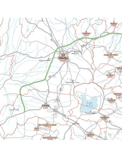 Carta stradale con CAP del Lazio jpg