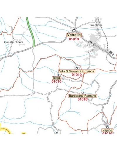 Carta stradale con CAP del Lazio jpg