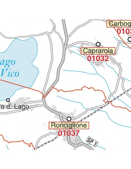 Carta stradale con CAP del Lazio jpg