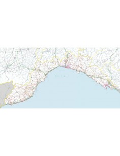 Carta stradale con CAP della Liguria jpg